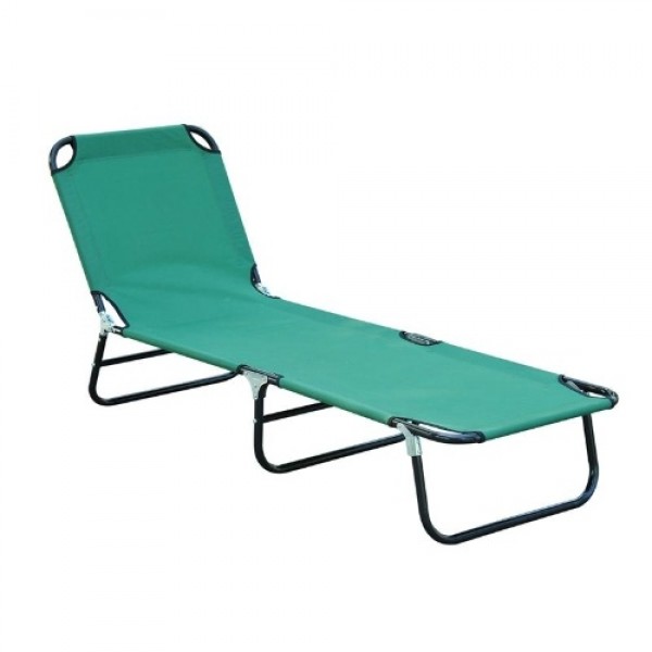 Portable Folding Adjustable Sun Beach Lounger / Camping Cot