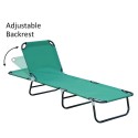 Portable Folding Adjustable Sun Beach Lounger / Camping Cot