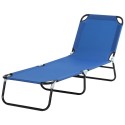 3-Position Adjustable Backrest Chair Lounger for Pool