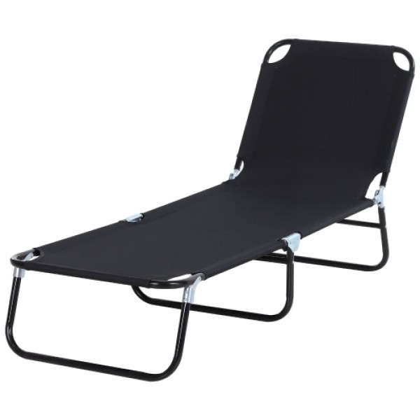 3-Position Adjustable Backrest Chair Lounger for Pool