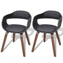 2 x bentwood dining chairs with imitation leather cover