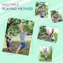 Children's Outdoor Ninja Activity Set with Monkey Bars, Swing, and Climbing Rope