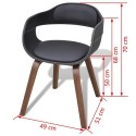 2 x bentwood dining chairs with imitation leather cover