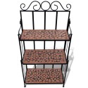 Plant Stand Plant Display Terracotta Colour Mosaic Pattern