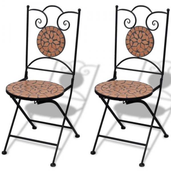 Mosaic Bistro Chair Terracotta Set of 2