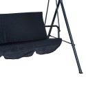 Steel Outdoor Slight Fabric Porch Swing Lounge Chair 3 Person with Adjustable Weather-Resistant Canopy &amp; Durable Build