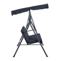 Steel Outdoor Slight Fabric Porch Swing Lounge Chair 3 Person with Adjustable Weather-Resistant Canopy &amp; Durable Build