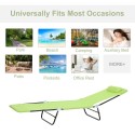 Adjustable-Level Chaise Sun Lounge Chair for Beach Patio or Deck