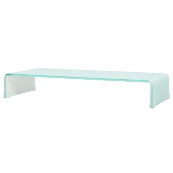 Mobile / Boost White Glass TV Stand 80x30x13 cm