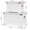 Two Piece Storage Chest Set White