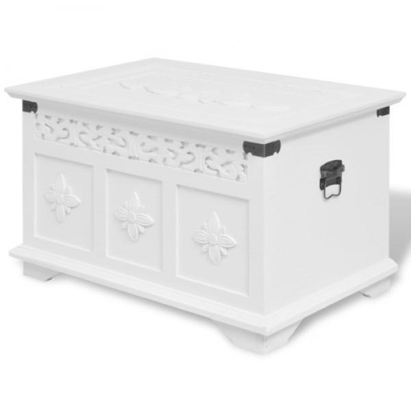 Two Piece Storage Chest Set White