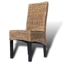 Dining Room Chairs 4 pcs in Brown Abaca