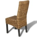 Dining Room Chairs 4 pcs in Brown Abaca