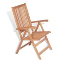 Reclining Garden Chairs 2 pcs Teak