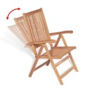 Reclining Garden Chairs 2 pcs Teak