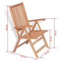 Reclining Garden Chairs 2 pcs Teak