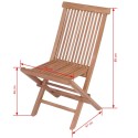 Outdoor Folding Chairs 4 pcs Solid Teak