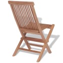 Outdoor Folding Chairs 4 pcs Solid Teak