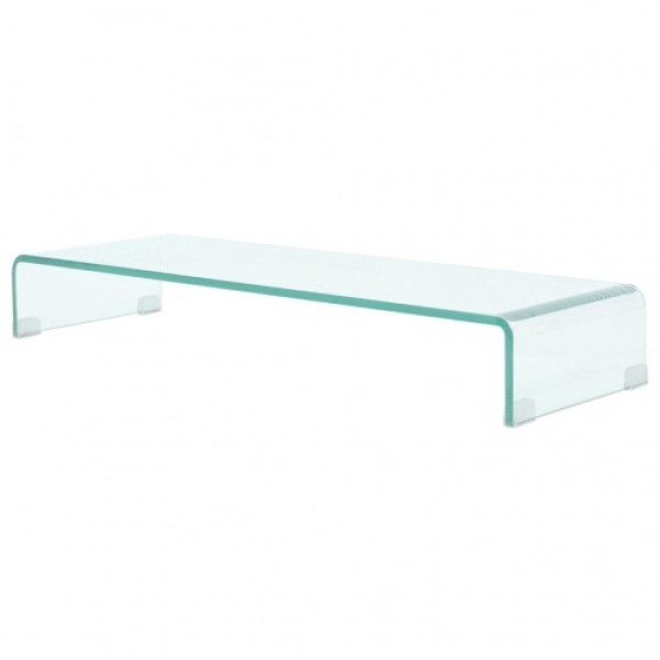 Mobile / Boost TV stand in Transparent Glass 90x30x13 cm