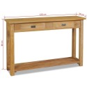  Console table solid wood teak 120 × 30 × 80 cm