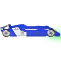 Cot with LED in racing car design 90 x 200 cm Blue