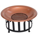 Outdoor Round Fire Pit with Protective Mesh Screen for your Backyard and Patio