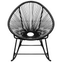  Rocking Chair Poly Rattan Black