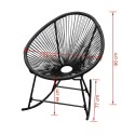  Rocking Chair Poly Rattan Black