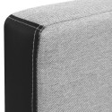 Corner sofa fabric 218 x 155 x 69 cm Black and gray