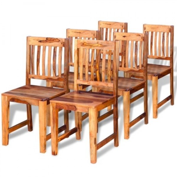  Sheesham Solid Wood Dining Chairs 6 pcs