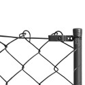 Chain-Link Fence Set with Posts and Hardware 1x15 m Grey