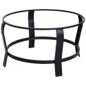 Copper-Colored Round Basin Wood Fire Pit Bowl with Organic Black Base, a Wood Poker &amp; Mesh Screen for Embers