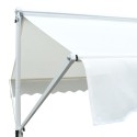 Festnight- Awning Double Slope Awning Adjustable Awning Balcony 4x3m Cream Frame Steel + Fabric