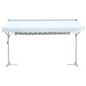 Festnight- Awning Double Slope Awning Adjustable Awning Balcony 4x3m Cream Frame Steel + Fabric