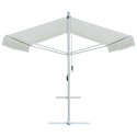 Festnight- Awning Double Slope Awning Adjustable Awning Balcony 4x3m Cream Frame Steel + Fabric