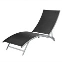 Sun Lounger Textilene Black