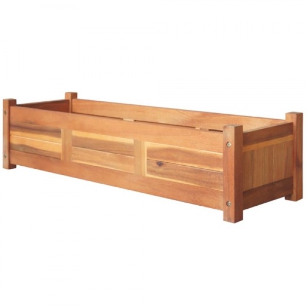 Garden Planter Acacia Wood 100x30x25 cm