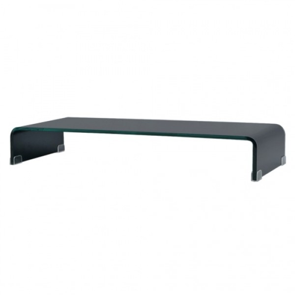 Mobile / Boost Black Glass TV Stand 90x30x13 cm