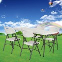 Interouge Rectangular Folding Table 152cm Foldable Tabletop Anti-oxidized, and Anti-UV Humidity Resistant for your Garden Picnic