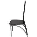 Dining chairs 2 units black artificial leather