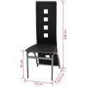 Dining chairs 2 units black artificial leather