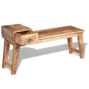 Bench with Solid Wood Mango Drawer 120x36x60 cm