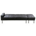 Sofa bed imitation leather black