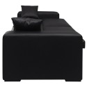 Sofa bed Black synthetic leather