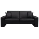 Sofa bed Black synthetic leather