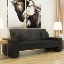 Sofa bed Black synthetic leather