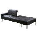 Sofa bed imitation leather black