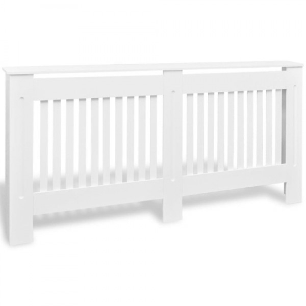 Radiator Cover White MDF 172 cm