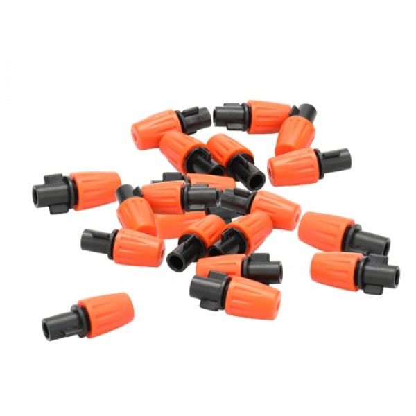 30pcs Small Size Plastic Adjustable Sprayer Nozzles Garden Water Cooling Spray Sprinkler Nozzle Drip Irrigation Pipe Equipment w