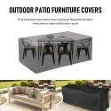 Outdoor Patio Furniture Cover Waterproof Windproof UV Dust Resistant Drawstring Oxford Sofa Table Benches Chairs Cover for Garde